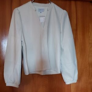 Evereve Selena Vegan Faux Selena Bone Leather Top NWT